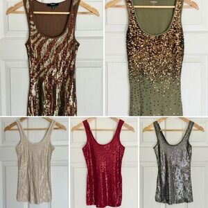 Express Sequin Tanks $12 each